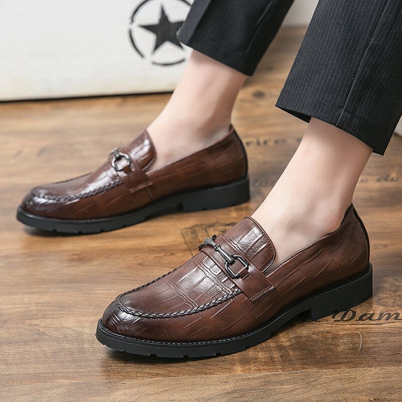 Atmungsaktive Retro-slip-on-schuhe Aus Mikrofaser Mit Weicher Sohle Im England-stil