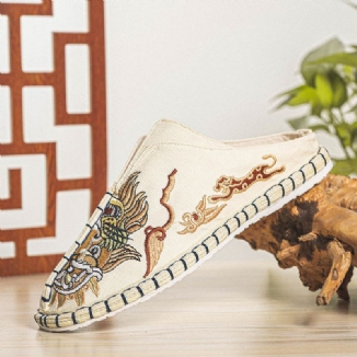 Atmungsaktive Rutschfeste Alte Peking-slip-on-bequeme Leinenschuhe Lässige Hausschuhe