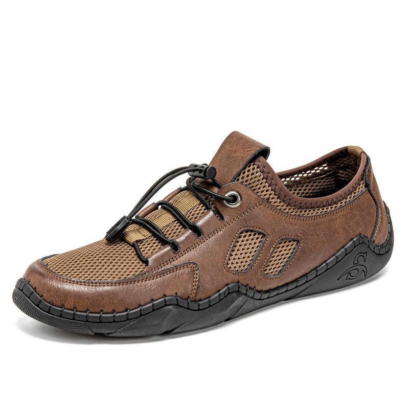 Atmungsaktive Rutschfeste Outdoor-schnürschuhe Für Herren Aus Handgenähtem Mesh