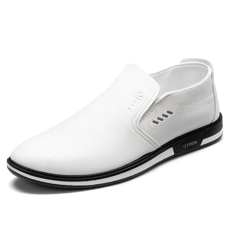 Atmungsaktive Slip-on-pu-leder-loafer Für Herren Lässige Business-schuhe