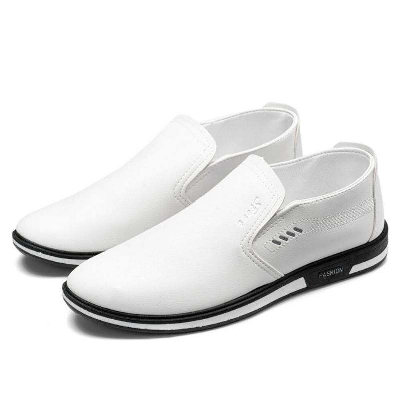 Atmungsaktive Slip-on-pu-leder-loafer Für Herren Lässige Business-schuhe