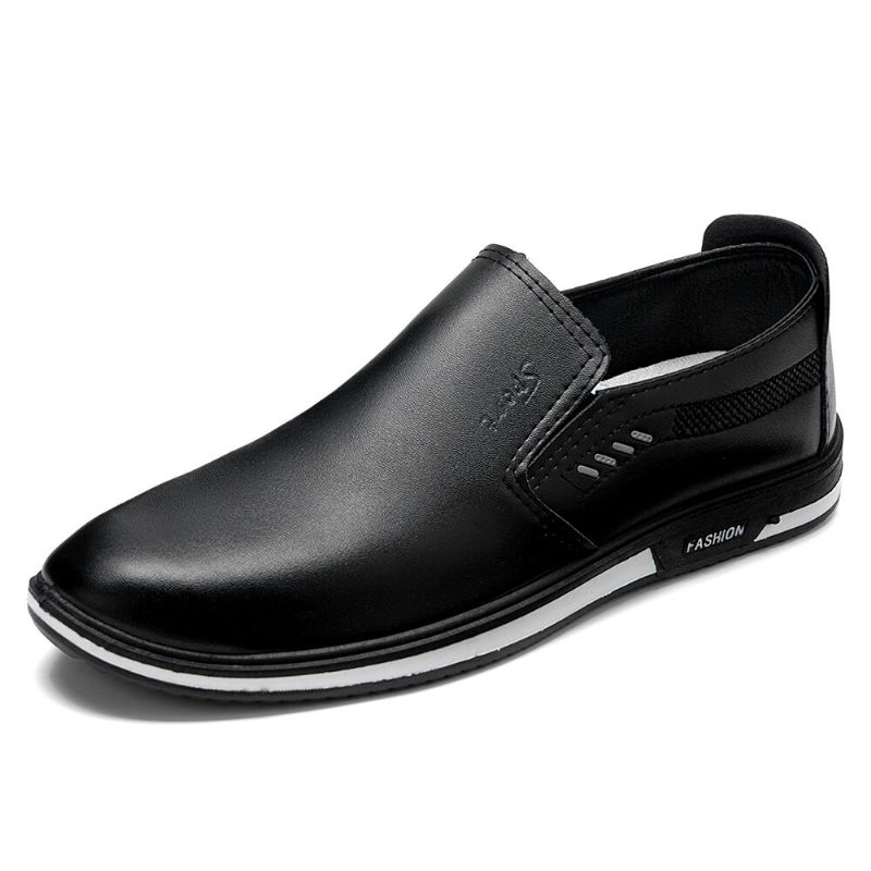 Atmungsaktive Slip-on-pu-leder-loafer Für Herren Lässige Business-schuhe