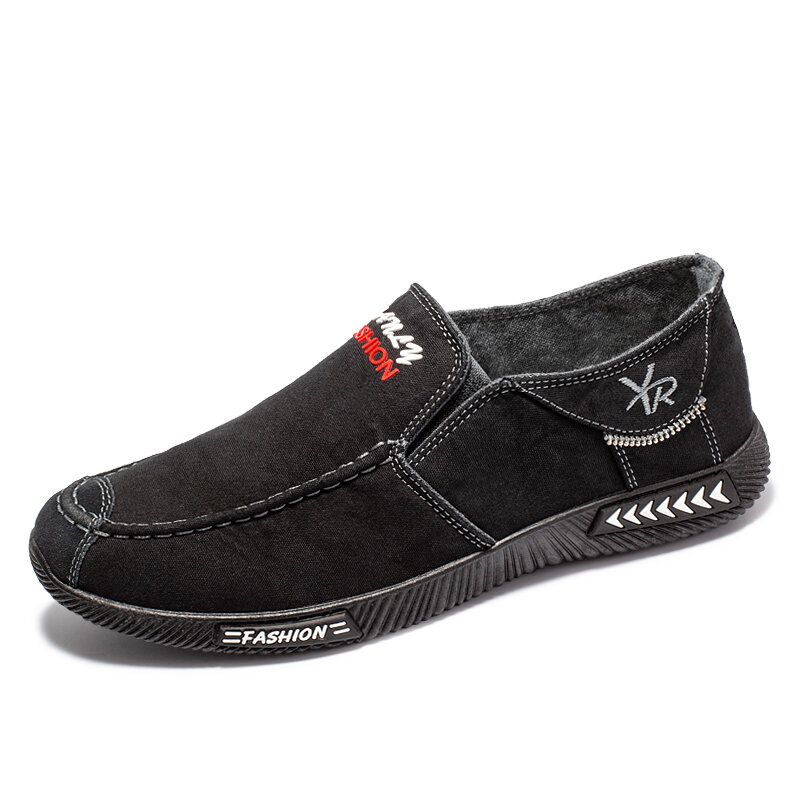 Atmungsaktive Weiche Sohle Aus Leinen Für Herren Bequemer Slip-on Alte Peking-fahrer-freizeitschuhe