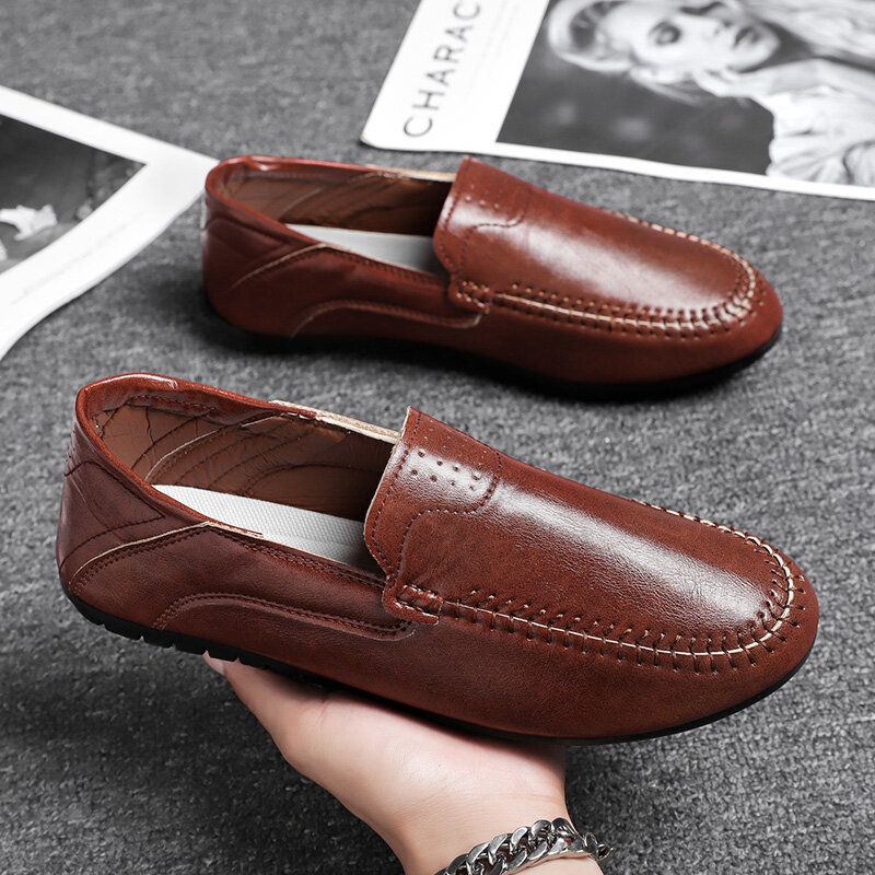 Atmungsaktive Weiche Sohle Aus Mikrofaser Für Herren Bequeme Feste Lässige Loafer-schuhe