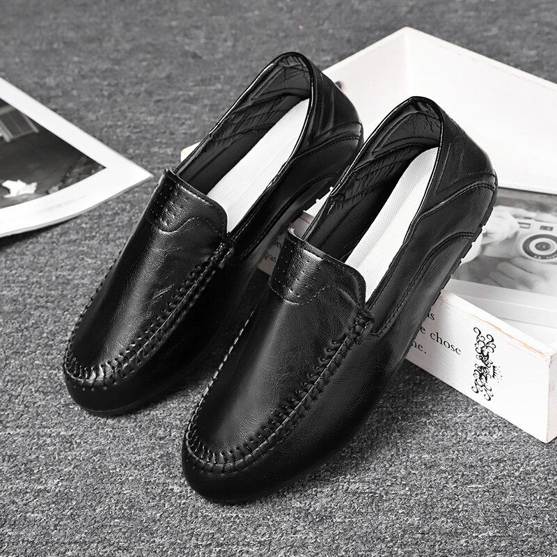 Atmungsaktive Weiche Sohle Aus Mikrofaser Für Herren Bequeme Feste Lässige Loafer-schuhe