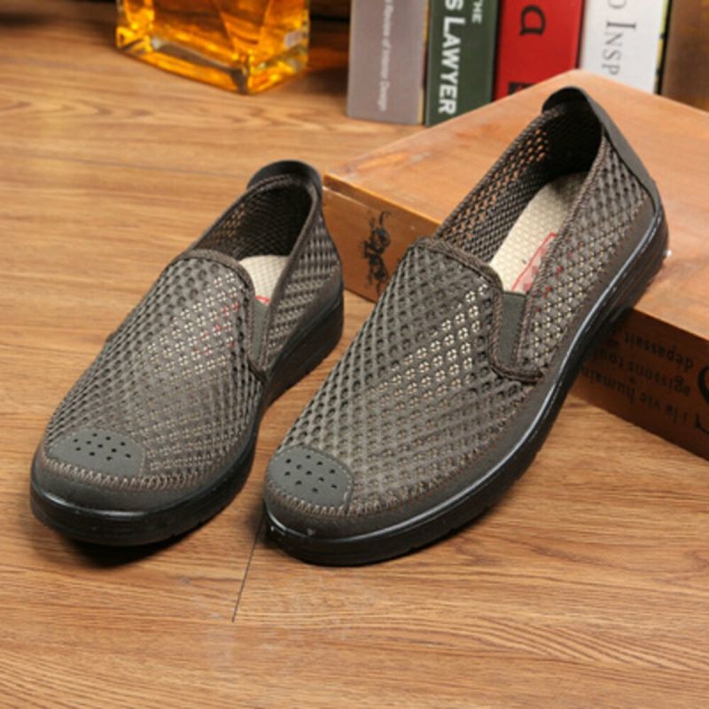 Atmungsaktiver Rutschfester Bequemer Slip On Old Peking Freizeitschuhe Für Herren