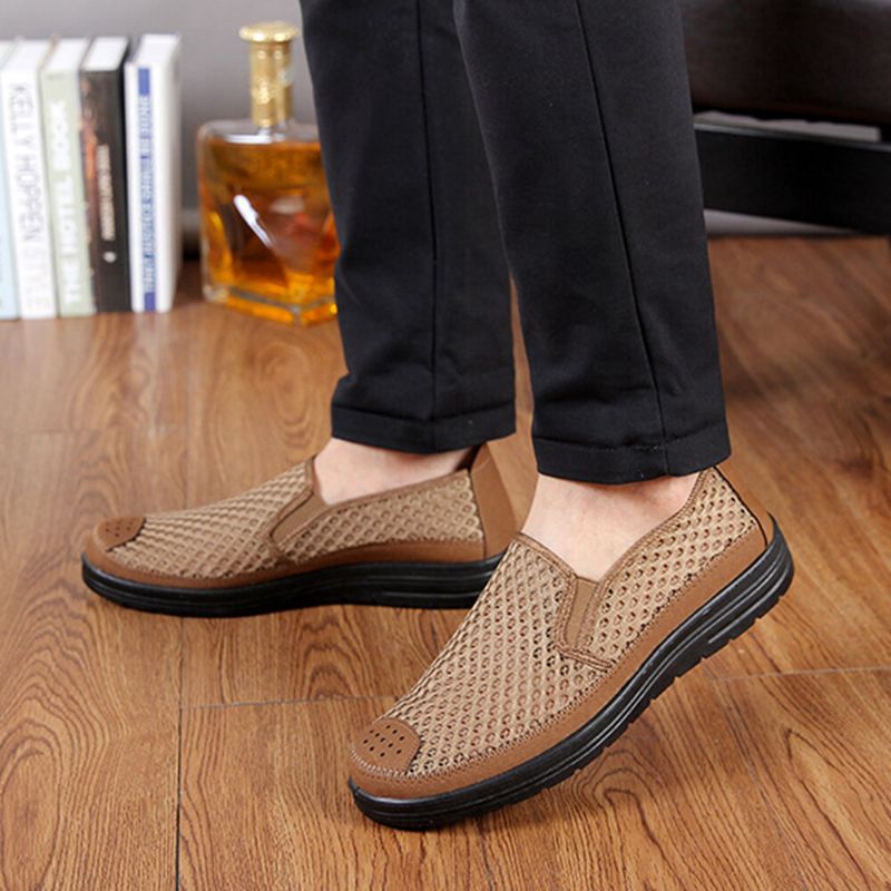 Atmungsaktiver Rutschfester Bequemer Slip On Old Peking Freizeitschuhe Für Herren