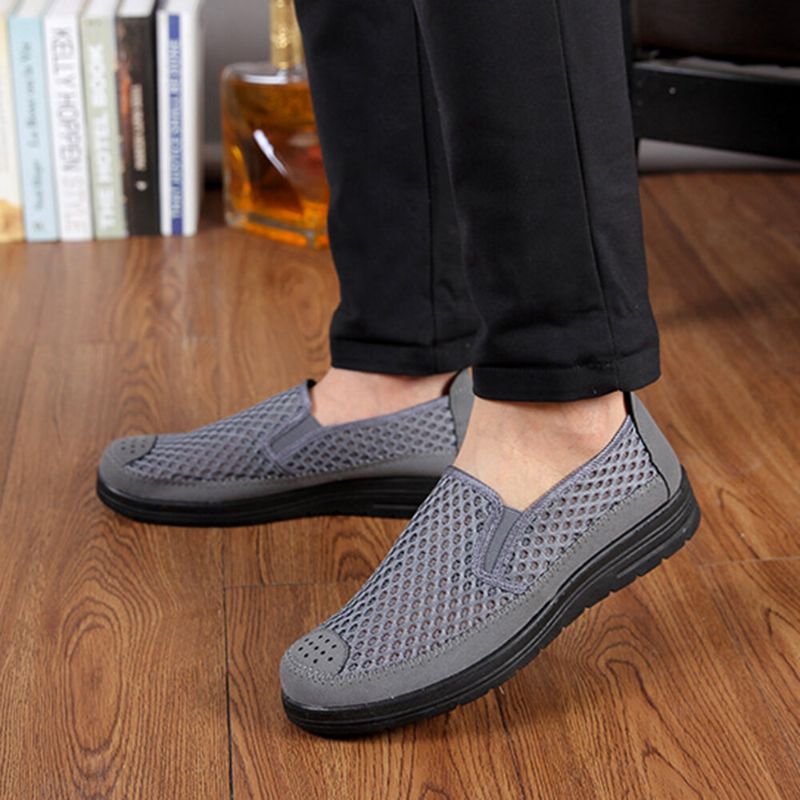 Atmungsaktiver Rutschfester Bequemer Slip On Old Peking Freizeitschuhe Für Herren