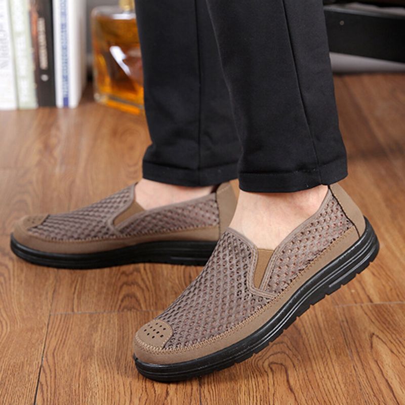 Atmungsaktiver Rutschfester Bequemer Slip On Old Peking Freizeitschuhe Für Herren