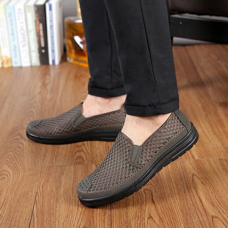 Atmungsaktiver Rutschfester Bequemer Slip On Old Peking Freizeitschuhe Für Herren