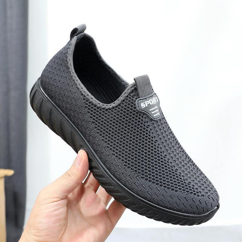 Atmungsaktiver Stoff Rutschfeste Bequeme Sohle Slip-on Alte Peking-freizeitschuhe