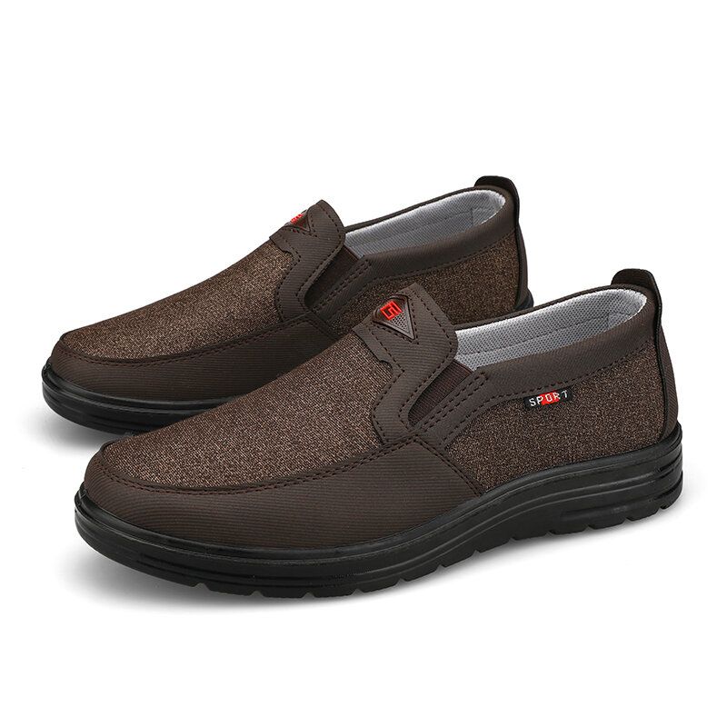 Bequeme Tragbare Atmungsaktive Elastische Slip-on-laufschuhe Für Herren