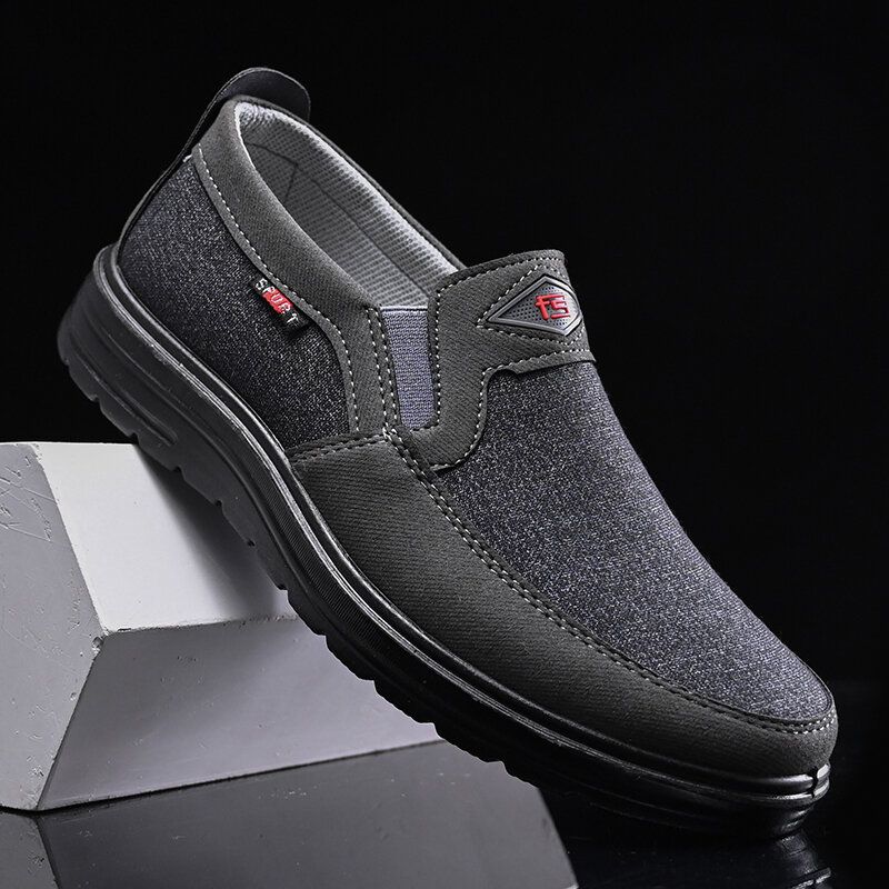 Bequeme Tragbare Atmungsaktive Elastische Slip-on-laufschuhe Für Herren