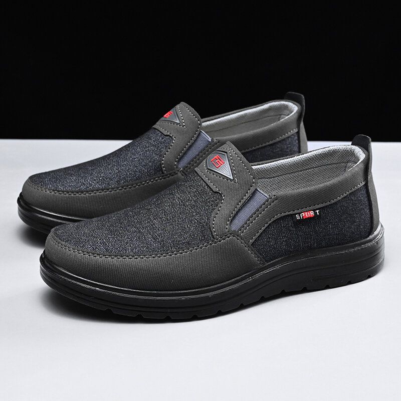 Bequeme Tragbare Atmungsaktive Elastische Slip-on-laufschuhe Für Herren