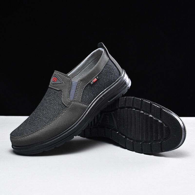 Bequeme Tragbare Atmungsaktive Elastische Slip-on-laufschuhe Für Herren