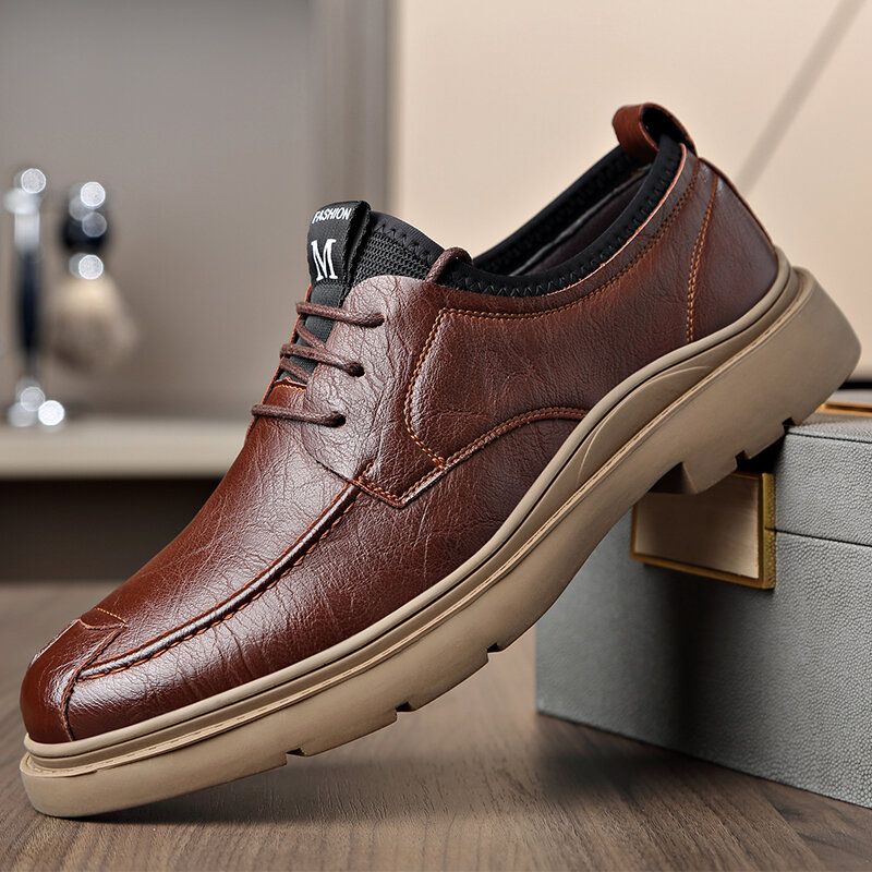 Freizeit-business-schuhe Aus Mikrofaser-leder Mit Weicher Sohle Und Rutschfester Sohle