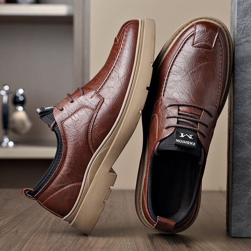 Freizeit-business-schuhe Aus Mikrofaser-leder Mit Weicher Sohle Und Rutschfester Sohle