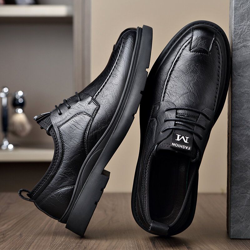 Freizeit-business-schuhe Aus Mikrofaser-leder Mit Weicher Sohle Und Rutschfester Sohle