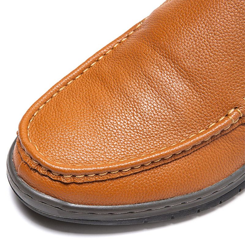 Herren-echtleder Mit Weicher Sohle Bequeme Slip-on-casual-business-schuhe