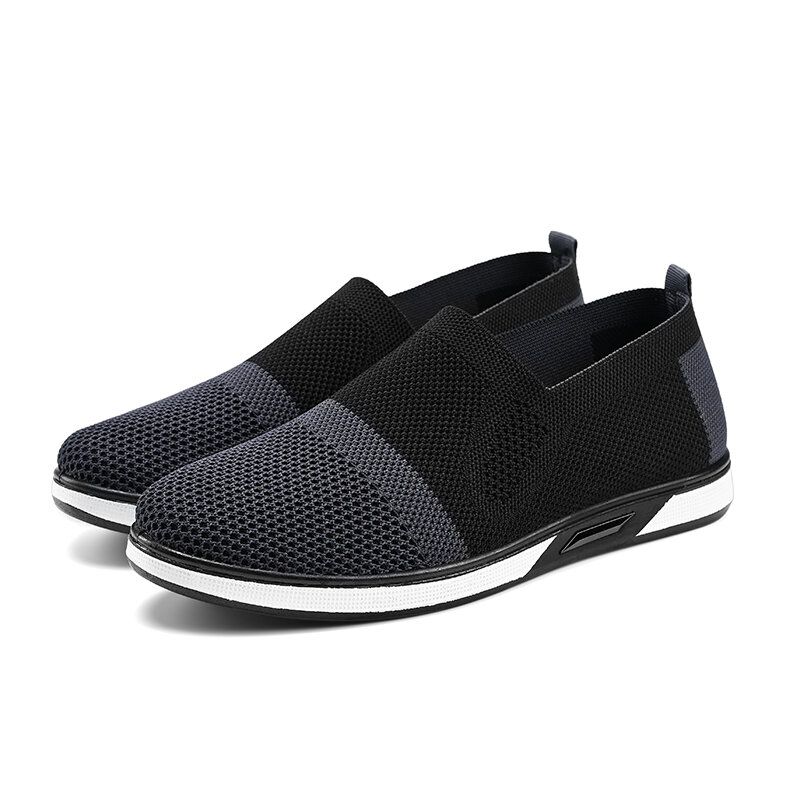 Herren-mesh-casual-turnschuhe Leichter Atmungsaktiver Sneaker Lässige Sportschuhe Gestrickt Bequem Flach