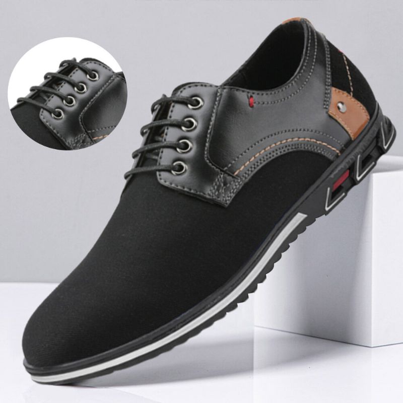 Herren Mikrofaser Leder Rutschfeste Business Casual Schuhe