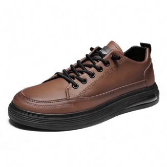 Herren Pure Color Pu-leder Gepolsterte Freizeit-skate-schuhe