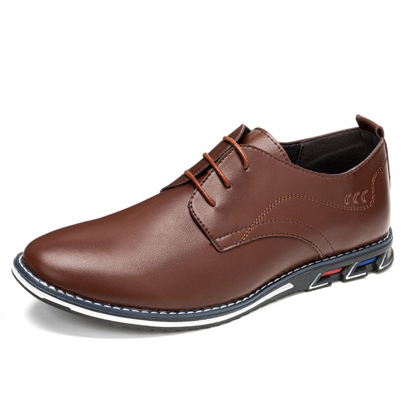 Herren Retro-mikrofaser-leder Rutschfeste Freizeit-business-schuhe