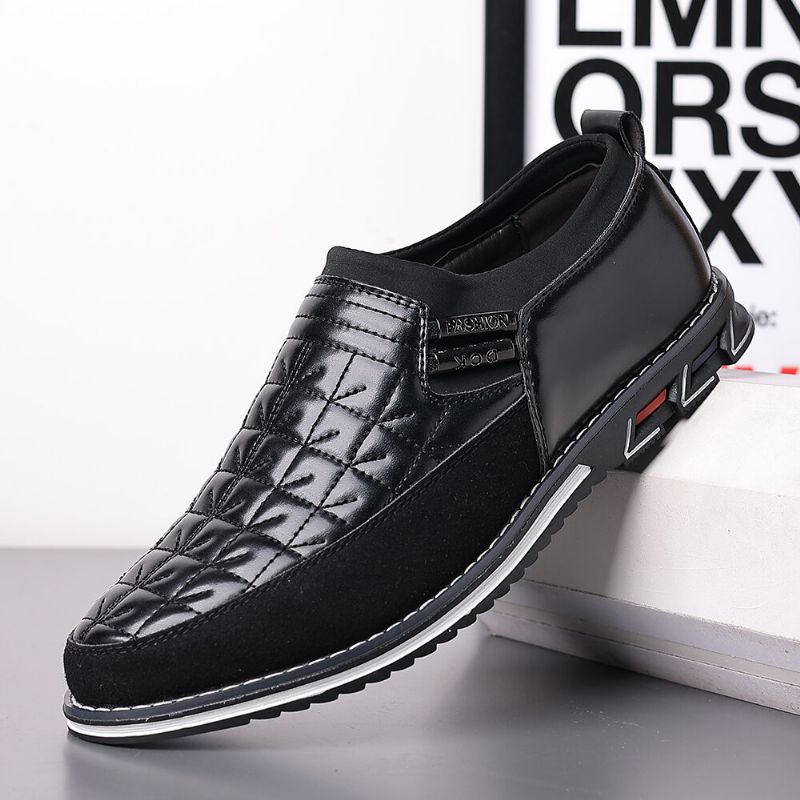 Herren Stitching Slip-resistant Slip-on Casual Business Schuhe