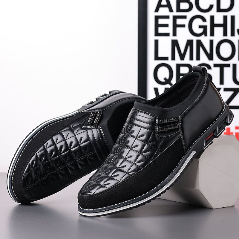 Herren Stitching Slip-resistant Slip-on Casual Business Schuhe