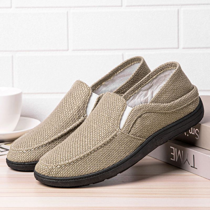 Herren Tragbare Slip-on-schuhe Mit Weicher Sohle Und Lässigem Fahren