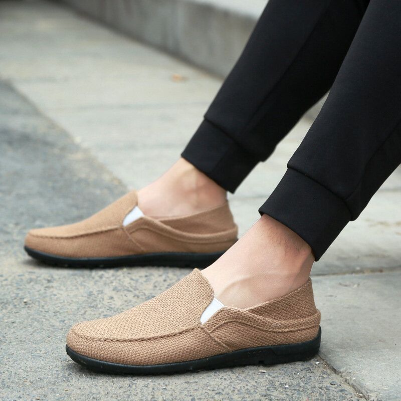 Herren Tragbare Slip-on-schuhe Mit Weicher Sohle Und Lässigem Fahren