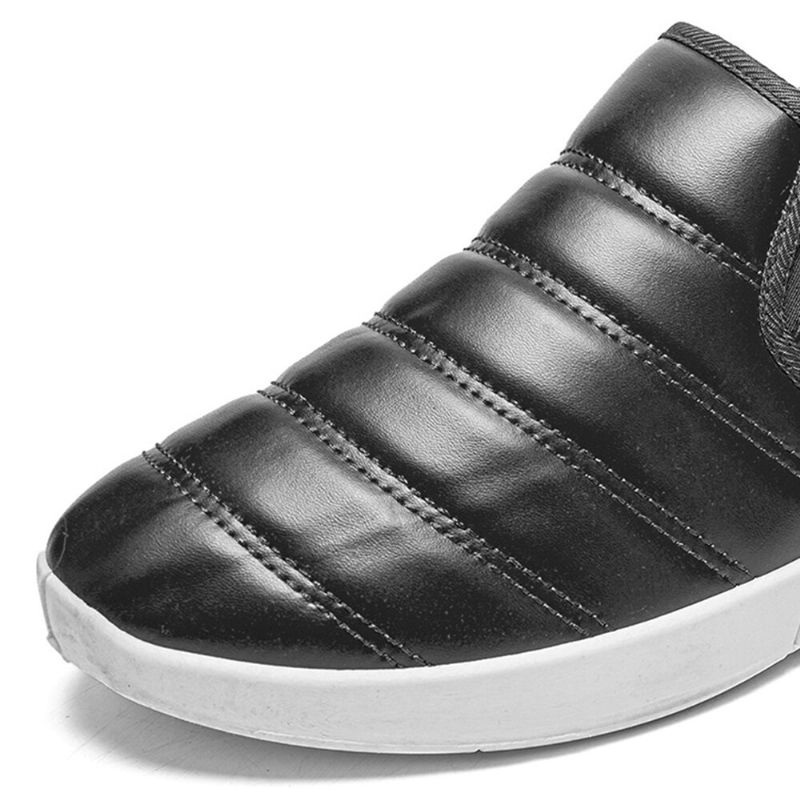 Herren Winter Warmes Plüschfutter Weiche Sohle Rutschfeste Slip-on Freizeitschuhe