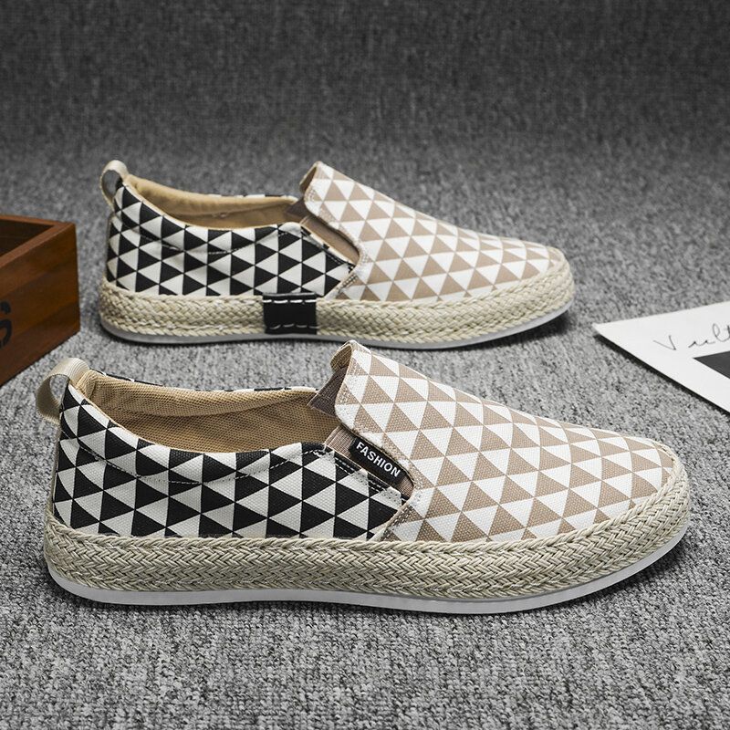 Lässiger Stoff Für Herren Leichte Stilvolle Fischer-slip-on-flats