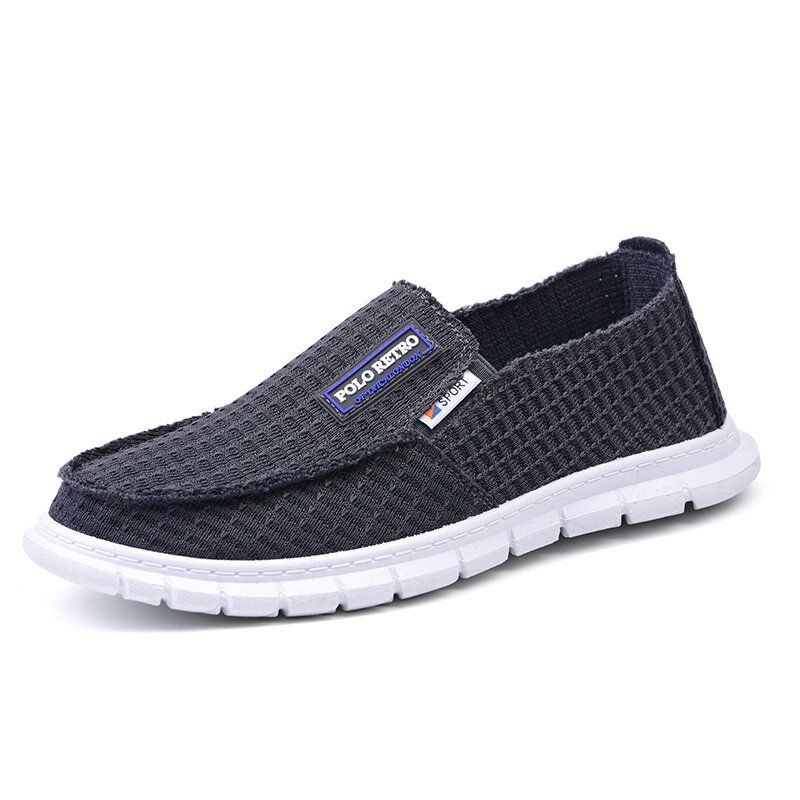 Männer Atmungsaktiver Stoff Weicher Boden Leichter Slip-on Bequeme Arbeits-freizeitschuhe