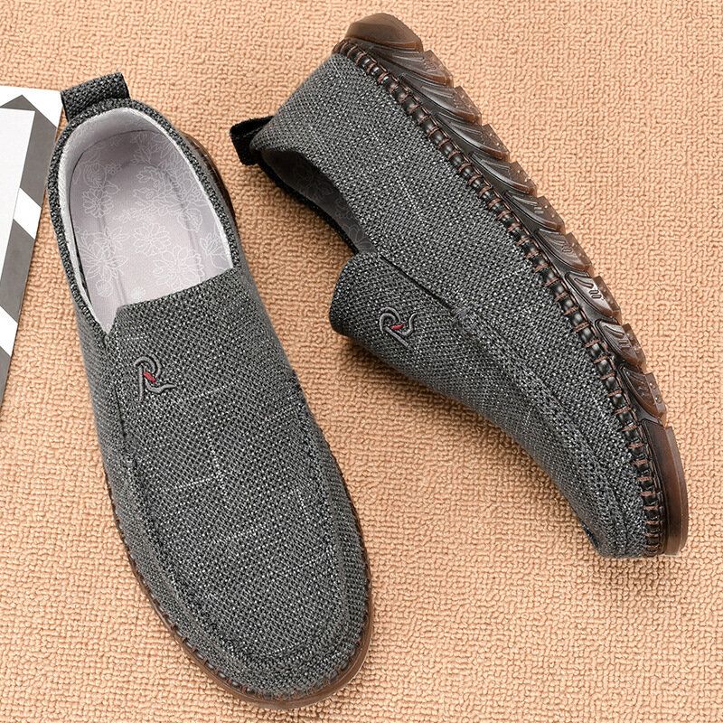 Männer Im Alten Peking-stil Handgenähte Slip-on-freizeitschuhe