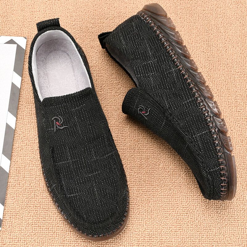 Männer Im Alten Peking-stil Handgenähte Slip-on-freizeitschuhe