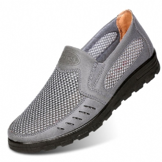 Männer Mesh Atmungsaktiv Aushöhlen Rutschfeste Weiche Sohle Slip On Freizeitschuhe