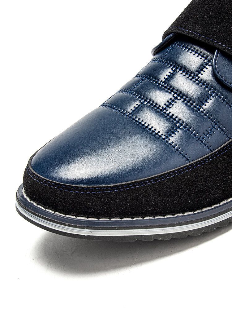 Männer Metalldekor Echtes Leder Spleißen Rutschfeste Hakenschlaufe Business Casual Schuhe