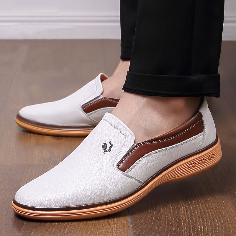 Männer Mikrofaser Leder Atmungsaktive Weiche Sohle Rutschfest Bequemes Fahren Casual Business Schuhe