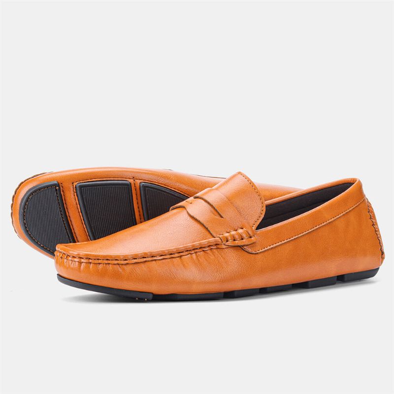 Männer Mikrofaser-leder Atmungsaktive Weiche Sohle Slip-on Bequeme Vintage Casual Driving Schuhe