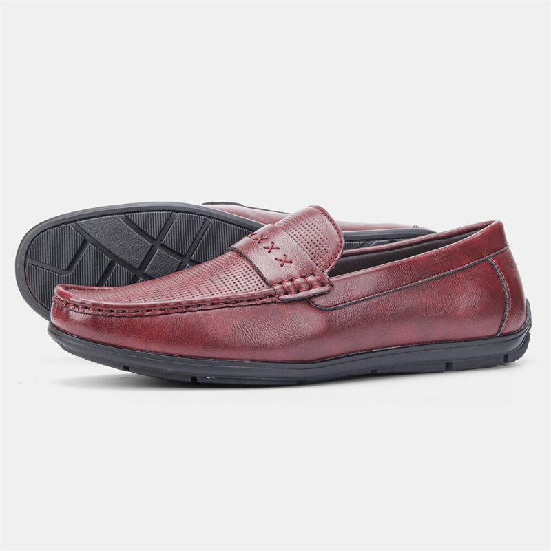 Männer Mikrofaser-leder Atmungsaktive Weiche Sohle Slip-on Bequeme Vintage Casual Driving Schuhe