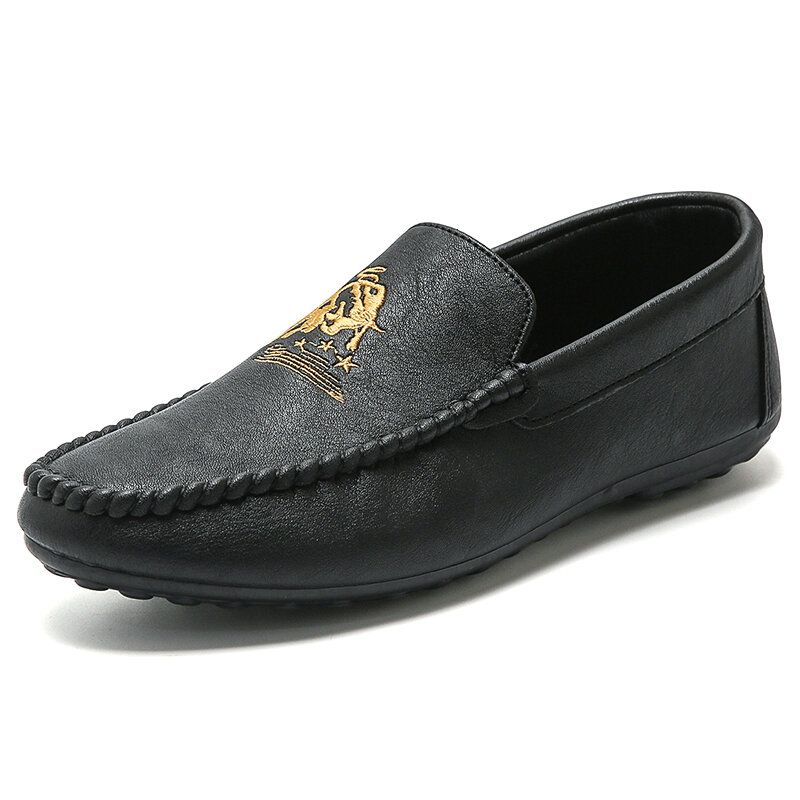 Männer Mikrofaser-leder Atmungsaktive Weiche Sohle Slip-on Casual Bootsschuhe