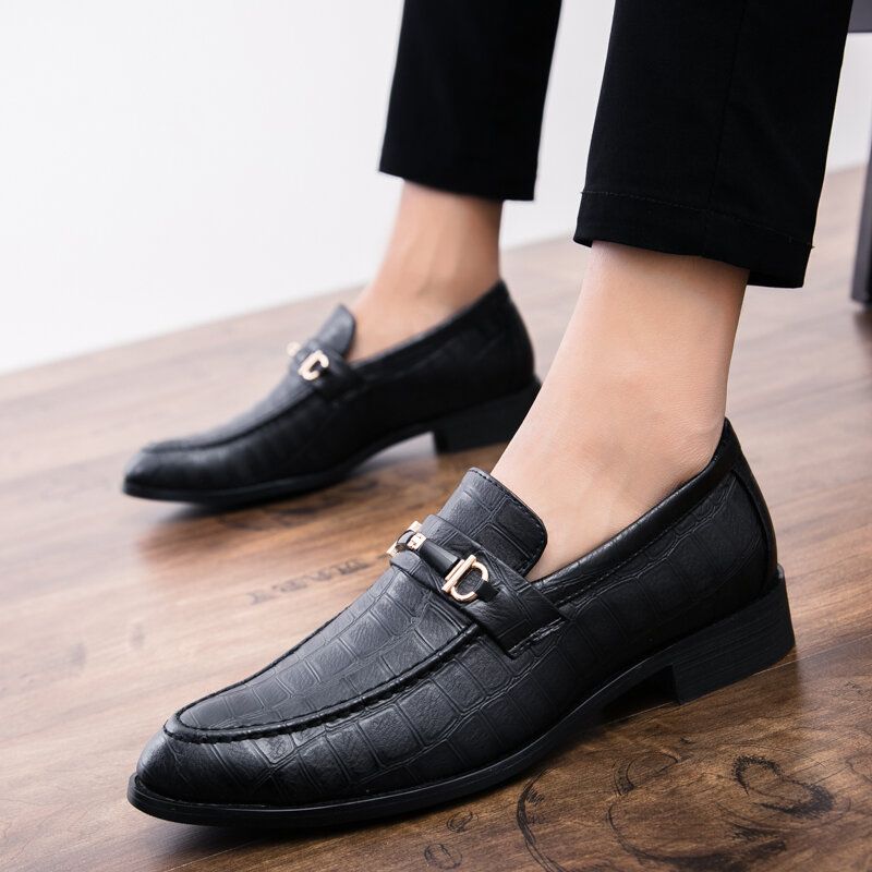 Männer Mikrofaser-leder Atmungsaktive Weiche Sohle Slip-on Klassische Solide Freizeit-business-schuhe