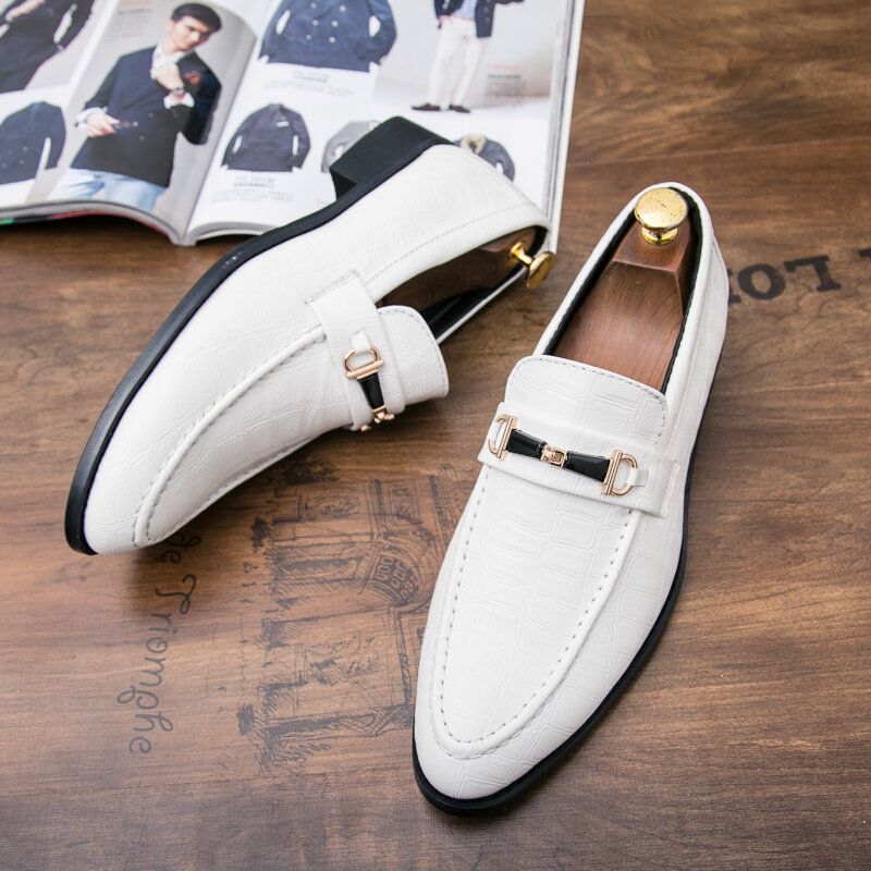 Männer Mikrofaser-leder Atmungsaktive Weiche Sohle Slip-on Klassische Solide Freizeit-business-schuhe