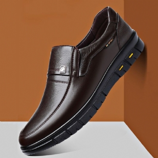 Männer Rindsleder Atmungsaktive Weiche Sohle Slip-on Klassische Freizeit-business-schuhe