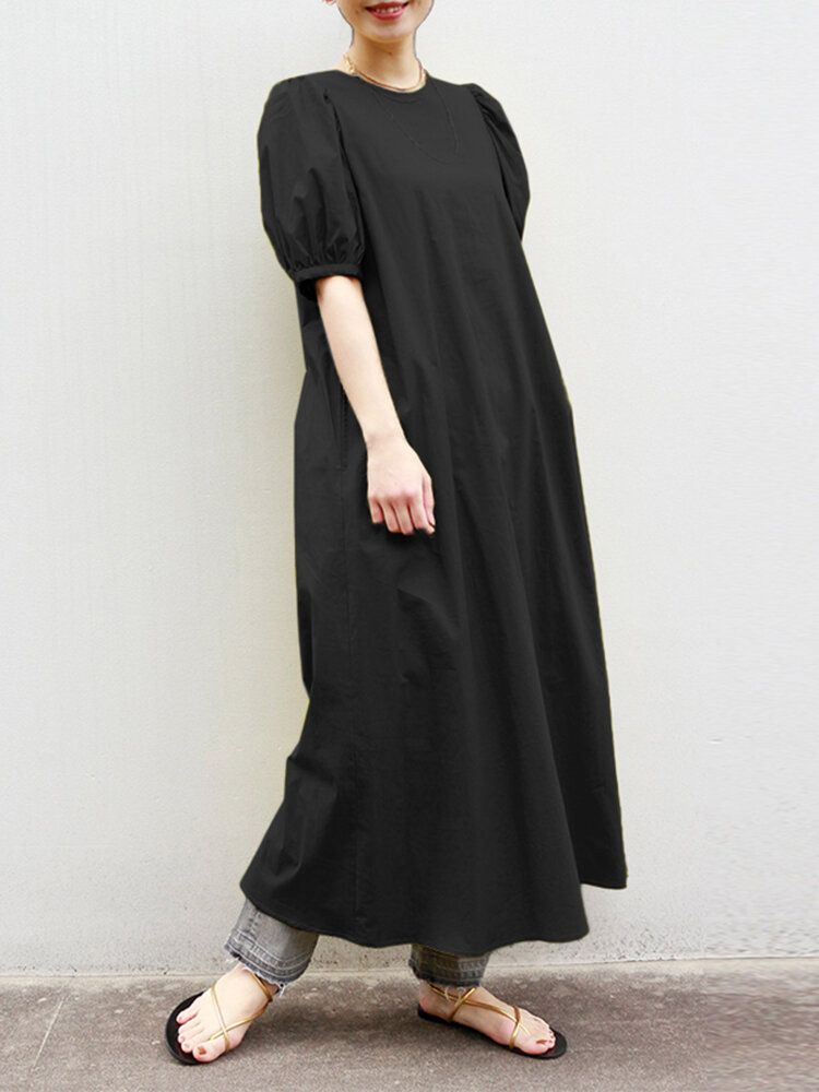 Festliches Maxikleid Mit Puffärmeln Für Damen