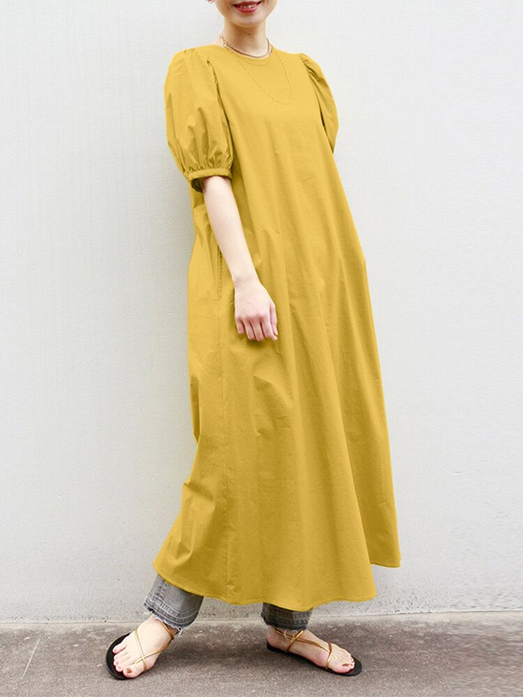 Festliches Maxikleid Mit Puffärmeln Für Damen