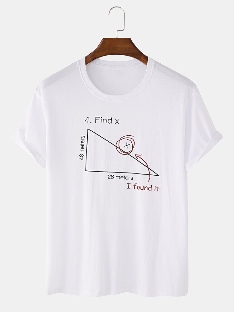 Herren-t-shirts Aus 100 % Baumwolle Mit Mathematik-geometrie-aufdruck