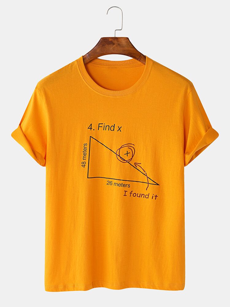 Herren-t-shirts Aus 100 % Baumwolle Mit Mathematik-geometrie-aufdruck