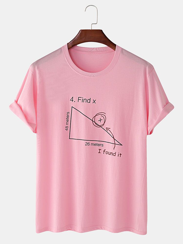 Herren-t-shirts Aus 100 % Baumwolle Mit Mathematik-geometrie-aufdruck